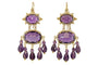 Boucles d'oreilles Boucles d'oreilles anciennes en or 14 carats et améthystes 58 Facettes 7674