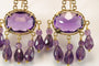 Boucles d'oreilles Boucles d'oreilles anciennes en or 14 carats et améthystes 58 Facettes 7674