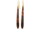 Boucles d'oreilles Boucles d’oreilles anciennes en écaille de tortue et or jaune 14 carats 58 Facettes 7678