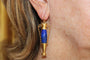 Boucles d'oreilles Castellani - Boucles d’oreilles amphores en or jaune et lapis-lazuli 58 Facettes 7684
