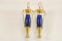 Boucles d'oreilles Castellani - Boucles d’oreilles amphores en or jaune et lapis-lazuli 58 Facettes 7684