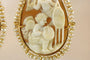 Boucles d'oreilles Boucles d'oreilles anciennes - Camées en sardonyx en or jaune 14 carats 58 Facettes 7682