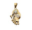 Pendentif Pendentif violon en or jaune 18 carats et spinelle synthétique 58 Facettes 385