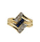 Bague 58 Bague vintage en or jaune 18 carats avec saphirs et diamants 58 Facettes 592