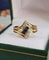 Bague 58 Bague vintage en or jaune 18 carats avec saphirs et diamants 58 Facettes 592