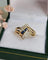 Bague 58 Bague vintage en or jaune 18 carats avec saphirs et diamants 58 Facettes 592