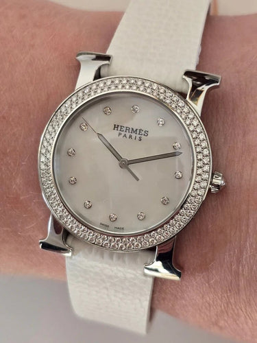 Montre Hermès Heure H - Montre ronde acier 31 mm 58 Facettes
