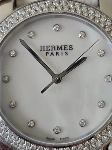 Montre Hermès Heure H - Montre ronde acier 31 mm 58 Facettes