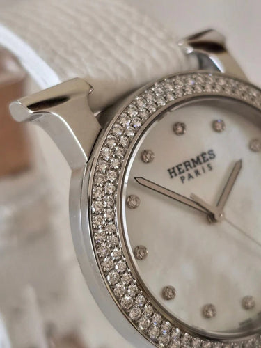 Montre Hermès Heure H - Montre ronde acier 31 mm 58 Facettes
