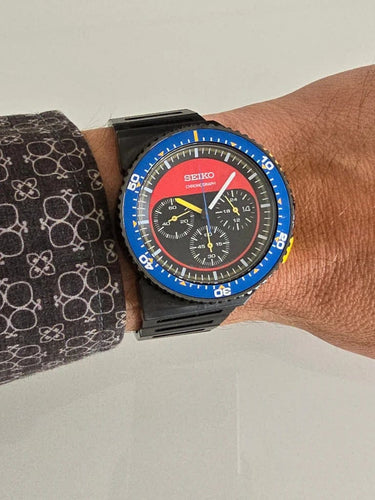 Montre Seiko Spirit Giugiaro - Montre chronographe à quartz édition limitée 58 Facettes