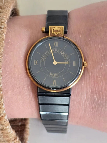 Montre Van Cleef & Arpels Numéro 22 - Montre vintage style Art déco en acier 58 Facettes