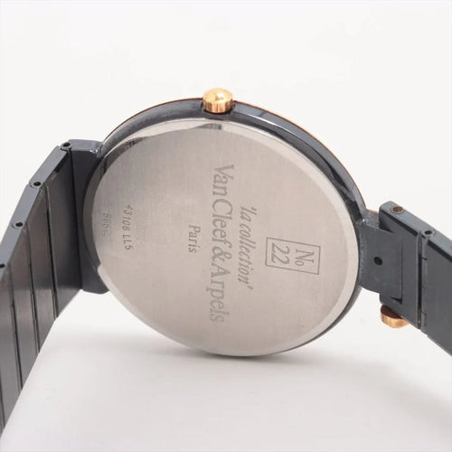 Montre Van Cleef & Arpels Numéro 22 - Montre vintage style Art déco en acier 58 Facettes