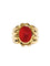 Bague 53 Chevalière godronnée - Bague en or jaune 750 et intaille sur cornaline 58 Facettes 1-803/1