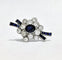Boucles d'oreilles Broche clip de revers en platine 850 avec saphirs et diamants 58 Facettes 1-695/1