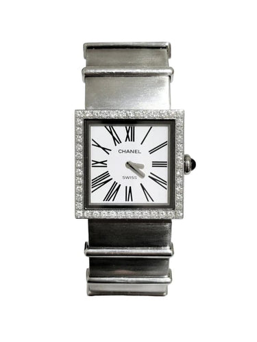 Montre Chanel Mademoiselle - Montre femme en acier avec lunette diamants 58 Facettes 1-899/1