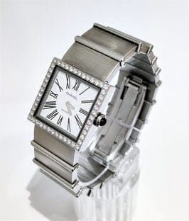 Montre Chanel Mademoiselle - Montre femme en acier avec lunette diamants 58 Facettes 1-899/1