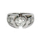 Bague 51 Bague moderne en or blanc 18K avec diamants 58 Facettes 1-1174/13