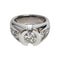 Bague 51 Bague moderne en or blanc 18K avec diamants 58 Facettes 1-1174/13