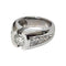 Bague 51 Bague moderne en or blanc 18K avec diamants 58 Facettes 1-1174/13