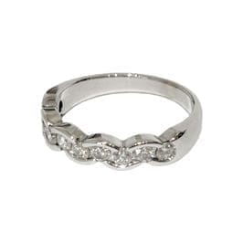 Bague 51 Demi-alliance - Bague en or blanc 18K et diamants 58 Facettes 1CA297/1