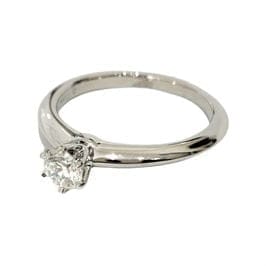 Bague 52 Tiffany & Co - Bague solitaire en platine avec diamant 0,32 ct 58 Facettes 1-1404/2