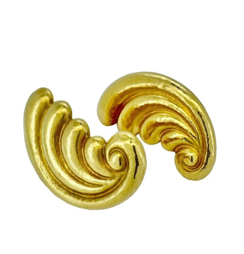 Boucles d'oreilles Lalaounis - Clips d’oreilles Coquillages en or jaune 18 carats 58 Facettes