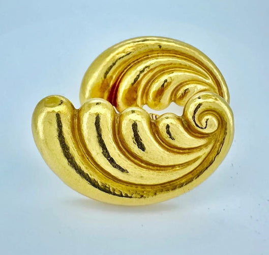 Boucles d'oreilles Lalaounis - Clips d’oreilles Coquillages en or jaune 18 carats 58 Facettes