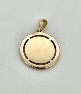 Pendentif A. Augis - Médaille d’amour en or jaune 18 carats, diamants et saphirs 58 Facettes