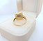 Bague 60.5 Bague carrée en or jaune et blanc 18 carats saphirs et diamants 58 Facettes 1763