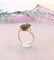 Bague 54.5 Bague en or jaune 18K avec quartz fumé ovale facetté 58 Facettes AB 1074