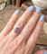 Bague 54.5 Bague solitaire à améthyste ovale en or jaune 18 K 58 Facettes AA 1601