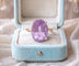 Bague 54.5 Bague solitaire à améthyste ovale en or jaune 18 K 58 Facettes AA 1601