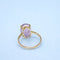 Bague 54.5 Bague solitaire à améthyste ovale en or jaune 18 K 58 Facettes AA 1601