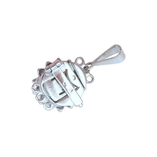 Pendentif Pendentif perle de culture et diamants en or blanc 18 carats 58 Facettes AA 1677
