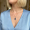 Pendentif Pendentif en or jaune et blanc 18 carats, saphir et diamants 58 Facettes 1749