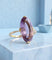 Bague 59 Bague marquise en or jaune 18 carats avec améthyste ovale 58 Facettes 1752