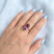 Bague 59 Bague marquise en or jaune 18 carats avec améthyste ovale 58 Facettes 1752