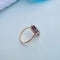 Bague 59 Bague marquise en or jaune 18 carats avec améthyste ovale 58 Facettes 1752