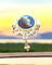Pendentif R. Philippon - Pendentif-broche en or jaune 18K, émail de Limoges (1950-1960) 58 Facettes AA 1688