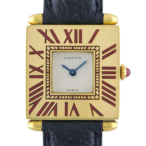 Montre Cartier Quadrant - Montre Grand Modèle en or jaune 18 carats 58 Facettes