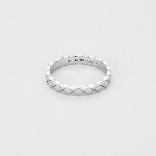 Bague 56 CHANEL - Bague Coco Crush mini modèle en Or blanc 18k 58 Facettes 58FC17-1