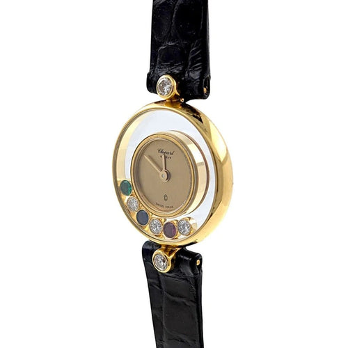 Montre Chopard Happy Diamonds - Montre en or 18 carats avec diamants et pierres 58 Facettes