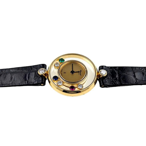 Montre Chopard Happy Diamonds - Montre en or 18 carats avec diamants et pierres 58 Facettes