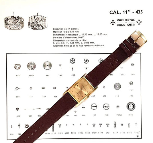 Montre Vacheron Constantin - Montre vintage 6957 Cintrée rectangulaire en or 18 carats 58 Facettes