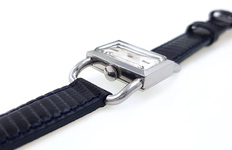 Montre Jaeger-LeCoultre - Montre Etrier « Footing » en acier 58 Facettes