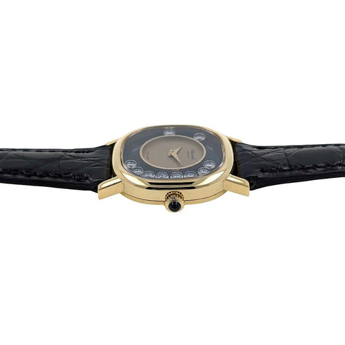 Montre Chopard Happy Diamonds - Montre coussin en or 18 carats et diamants 58 Facettes