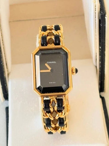 Montre CHANEL Première - Montre quartz taille S bracelet plaqué or et cuir 58 Facettes WC-2025-2360
