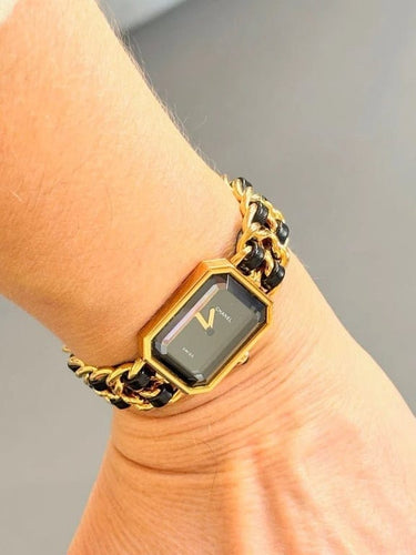 Montre CHANEL Première - Montre quartz taille S bracelet plaqué or et cuir 58 Facettes WC-2025-2360