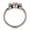 Bague 55 Bague en or blanc 18 carats avec saphir padparadscha et diamants 58 Facettes AO-0007
