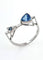 Bague 54 Bague en or blanc 18 carats avec aigue-marine et diamant bleu 58 Facettes 78530361